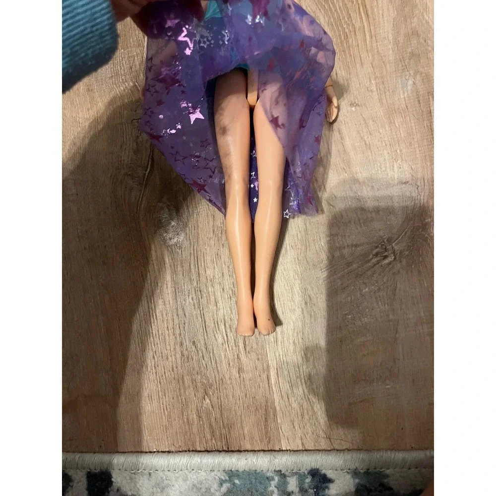 Vintage 1985 Hasbro Jem and the Holograms Doll Purple Hair Star Dress 80s Toy‎